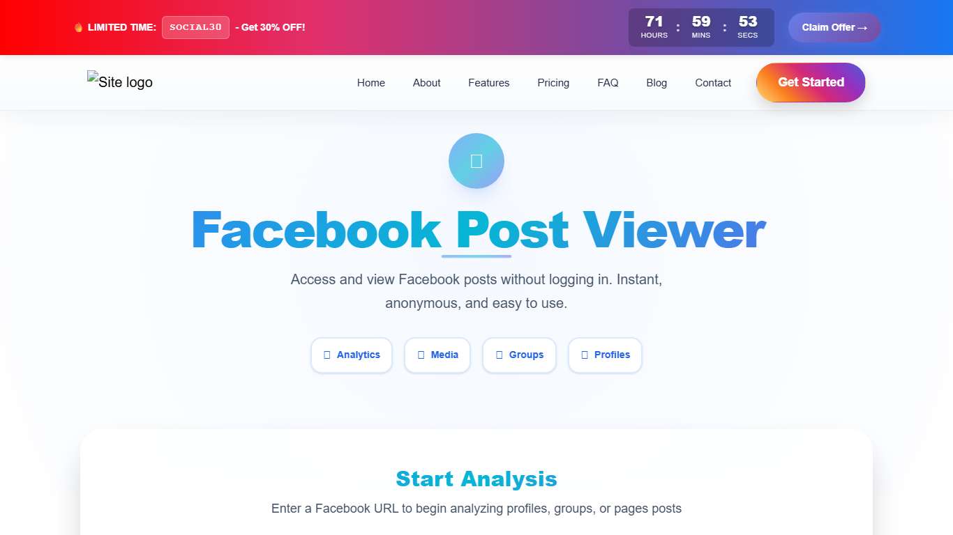 Facebook Post Viewer – Browse Facebook Posts Anonymously